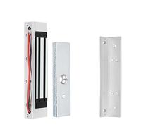 Serratura Magnetica, Serrature elettromagnetiche 12V 180KG/350lbs Serratura magnetica elettrica ZL Staffa U for di controllo accessi porta elettronica impermeabile(Lock with L Bracket)