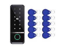 Serratura Magnetica, Tastiera biometrica for controller di accesso for impronte digitali di controllo accessi autonomo for porte con scheda IC RFID impermeabile IP66(TF108MF-10 Key)
