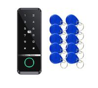 Serratura Magnetica Tastiera biometrica for controller di accesso for impronte digitali di controllo accessi autonomo for porte con scheda IC RFID impermeabile IP66(TF108EM-10 Key)