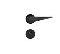 Serratura meccanica in ottone for porta, semplice, silenziosa, magnetica, con serratura divisa, maniglia interna in ottone for porta da camera da letto(Noir,Silent model)
