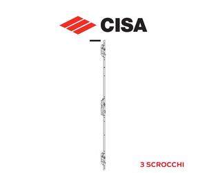 Serratura meccanica multipunto Cisa 3 scrocchi entrata 35 frontale piatto serie 48916-35