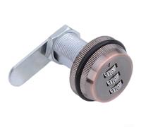 Serratura meccanica sicura a combinazione per cassetti con codice senza chiave, per armadi e casseforti, robusta struttura in lega di zinco, password regolabile per una maggiore sicurezza (rosso-rame)