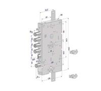 Serratura metallo applicare 2681 securemme doppio f.sag m4 tripl+scr ip.mm 28 e.mm 63 dx/sx Securemme