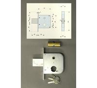 serratura MG 134 - 50 1 mandata e scrocco con quadro maniglia 8mm