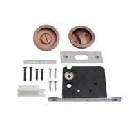 Serratura moderna invisibile per porta scorrevole, in lega di zinco e acciaio inossidabile, per interni bagno, cucina, sicurezza domestica, adatta per porte di spessore 35-50 mm, facile (rame rosso)