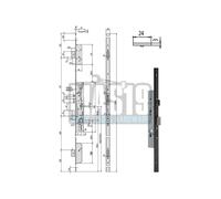 SERRATURA "MULTITOP PRO" CISA 49526 Entrata mm.35