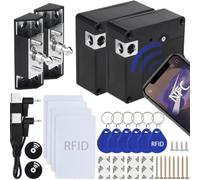 Serratura nascosta RFID per armadietto, confezione da 2 serrature elettroniche invisibili per telefono, supporto NFC, sblocco per armadietti nascosti in legno, cassettiera, armadio, refrigeratore per
