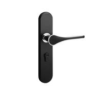 Serratura nera magnetica in lega di zinco camera da letto silenziosa porta in legno massello maniglia monoblocco serratura della porta della camera da letto interna(Yahei 5845 magnetic)
