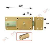 SERRATURA 'P60' FERROGLIETTO E 60 CIL.FISSO 6 MAND. 'FF'