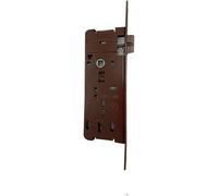 Serratura patent ad infilare con bordo quadro E40 mm interasse 70 mm Ottone lucido