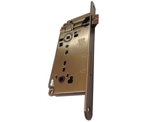 Serratura patent doppio quadro bordo tondo E50 bronzata Bronzo