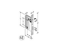 SERRATURA PATENT mm.8x70 E35 BQ BRONZATA GB [BONAITI ]