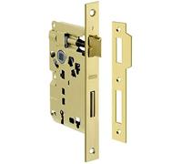 SERRATURA PATENT OTTONATA PIASTRA CONTROPIASTRA RETT. 8/70 MM. 50