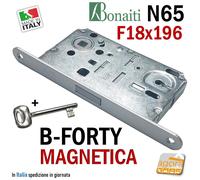 SERRATURA PATENT X PORTA MAGNETICA B-FORTY BONAITI N65 FRONTALE 18X196MM E50 I90