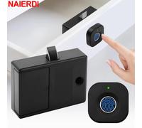 Serratura per armadietto con impronte digitali NAIERDI, serrature per cassetti nascoste biometriche intelligenti elettroniche, serratura per porta di sicurezza senza chiave antifurto Home Office