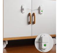 Serratura per armadietto del frigorifero con controllo di accesso delle impronte digitali, blocco intelligente del limite, ricaricabile tramite USB e installazione senza trapano, per la sicurezza dei