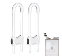 Serratura per armadio a prova di bambino | Armadietti a prova di bambino Serrature scorrevoli per armadi per bambini, serrature per armadi per bambini per maniglia sulla porta della cucina armadio