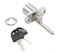 Serratura per cassetti e armadietti, cromate, con chiavi, serratura a camma per cassette postali, armadietti, mobili, set di hardware di sicurezza (A)