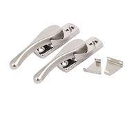 Serratura per finestra a ghigliottina, Serratura for porta scorrevole e finestra in acciaio inox, tipo Crescent, lato destro, 2 pezzi