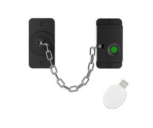 Serratura per frigorifero con impronte digitali, limite di sicurezza Push-Pull Catenella, Blocco finestra di ricarica di tipo C, accesso biometrico intelligente per la protezione della sicurezza