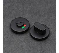 Serratura per indicatore di direzione del bagno in acciaio inossidabile, manopola da 53 mm con luce rossa e verde, rotazione a 360° per partizione del bagno pubblico (nero)