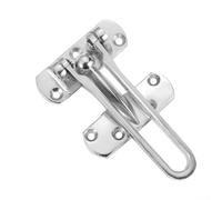 Serratura per porta a battente, resistente, per privacy, sicurezza e limitazione della porta a prova di bambino, chiusura di sicurezza antifurto, struttura in lega di alluminio (argento)