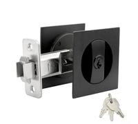 Serratura per porta a doppio gancio, anti-ruggine, con doppio accesso per porte scorrevoli quadrate da incasso