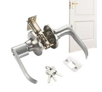 Serratura per porta con chiave, set di serrature per maniglia a sfera, serrature a tre barre, serrature per porte interne di ingresso, design sferico Loc-k con 3 chiavi, per camera da letto, camera da