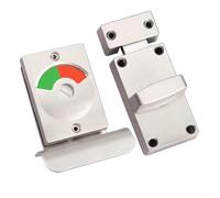 Serratura per porta con indicatore di direzione occupato in acciaio inossidabile, per pareti divisorie del bagno, serratura di stato in lega di zinco resistente alla ruggine, progettata per aree di