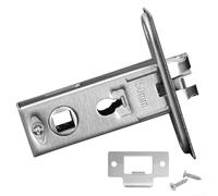 Serratura per porta del bagno con chiavistello interno, adatto per porte con bullone passante per struttura, compatibile con mobili per porte non sospese (50 mm)
