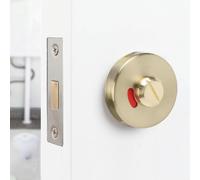 Serratura per porta del bagno in acciaio inossidabile con cartello trasparente che mostra lo stato vacante e occupato per la garanzia della privacy (disegno oro)