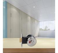 Serratura per porta del bagno in acciaio inossidabile con cartello trasparente che mostra lo stato vacante e occupato per garantire la privacy (filo argento)