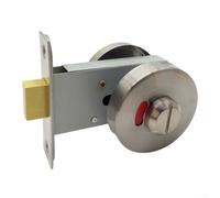 Serratura per porta del bagno in acciaio inossidabile con cartello trasparente occupato e vuoto per la privacy nelle strutture pubbliche (filo argento)
