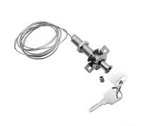 Serratura per porta del garage in lega di zinco con cavo metallico, lunghezza 2 m, progettata per una maggiore sicurezza, adatta a pannelli spessi da 10 mm a 45 mm