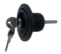 Serratura per porta del vano barca, in ABS, con maniglia nera, con 2 chiavi, per spietere, barche, a filo, sostituisce 91050347