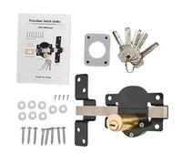 Serratura per porta di fienile, con chiusura a doppia faccia, per garage e garage, anti-corrosione, 5 chiavi per porte di recinzione, armadio camera da letto, bagno e patio camper