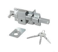 Serratura per porta esterna con chiave a croce in lega di zinco e struttura in ferro per una maggiore sicurezza su porte a battente (2009CR - destra)