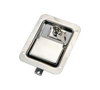 Serratura per porta in acciaio inossidabile MS866-1P, serratura a pannello a tre punti, serratura della porta del veicolo di ingegneria, 1 pezzo(No padlock)