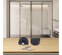 Serratura per porta in vetro da ufficio nera progettata per installazione rapida