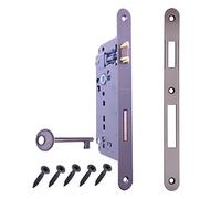 Serratura per Porta Interna a Incasso AGB serie PATENT GRANDE. Entrata 50, Interasse 90. (Fronte 22x238, SCROCCO - CATENACCIO - CHIAVE, BRONZATO)