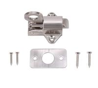 Serratura per Porta Interna con Pulsante a Scatto, Chiusura a Molla in Lega di Zinco per Finestra e Cancellino, Cattoni di Sicurezza con Anello Tiri, Installazione Facile Senza Chiave