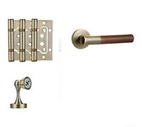 Serratura per porta interna in legno di noce, maniglia in lega di zinco, maniglia silenziosa, meccanismo di blocco liscio e silenzioso, per porte in legno (D)