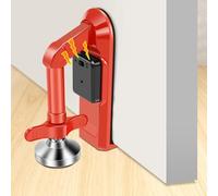 Serratura per porta portatile 120 x 88 mm, solo circa 233 g, ultra resistente con custodia, serratura portatile con doppia funzione di allarme fino a 80 dB, fermaporta con allarme completo