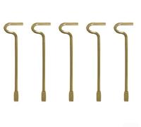 Serratura per porta privacy, confezione da 6 chiavistelli per porte interne, camera da letto, bagno, struttura in ferro con finitura dorata, adatta per casa e ufficio (A)