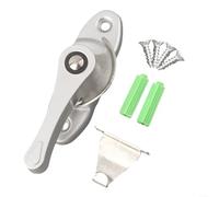 Serratura per porta scorrevole a forma di mezzaluna e gancio in acciaio inossidabile e materiali plastici (argento)