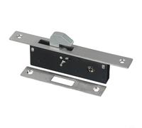 Serratura per porta scorrevole antifurto con chiavi incrociate per porte strette, furgoni e capannoni, hardware di sicurezza in lega di alluminio nero (HY-302B)