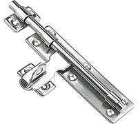 Serratura per porta scorrevole, confezione da 2 chiavistelli, in acciaio inox ispessito, serratura scorrevole per porta, serratura scorrevole con viti (20,3 cm)