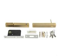 Serratura per porta scorrevole in lega di zinco per cucina, bagno e porte interne a tasca, design pressofuso durevole da 150 mm con viti nascoste, opzioni di finitura multiple tra cui (bronzo)