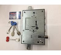 SERRATURA PER PORTE BLINDATA SECUREMME DOPPIA MAPPA SERIE 25 CUORE SECURMAP ANTIMANIPOLAZIONE ENTRATA CHIAVE E MANIGLIA 63mm DESTRA A SPINGERE CON INTERASSE 37mm