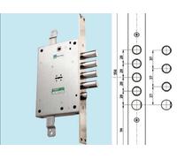SERRATURA MOTTURA CHIUSURA TRIPLICE MEZZO GIRO PER PORTONE BLINDATO -52.771/37DX